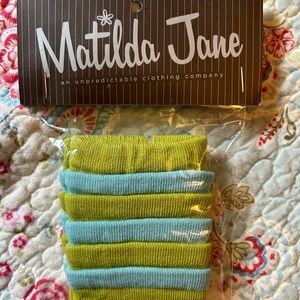 little girls green and blue Matilda Jane socks NEW